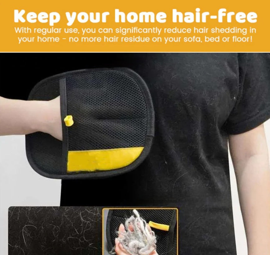 Portable pet hair remover brush for cats and dogs