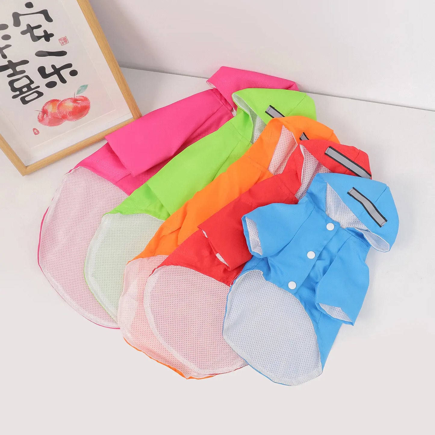 Multi-color waterproof dog jacket with reflective design for pets